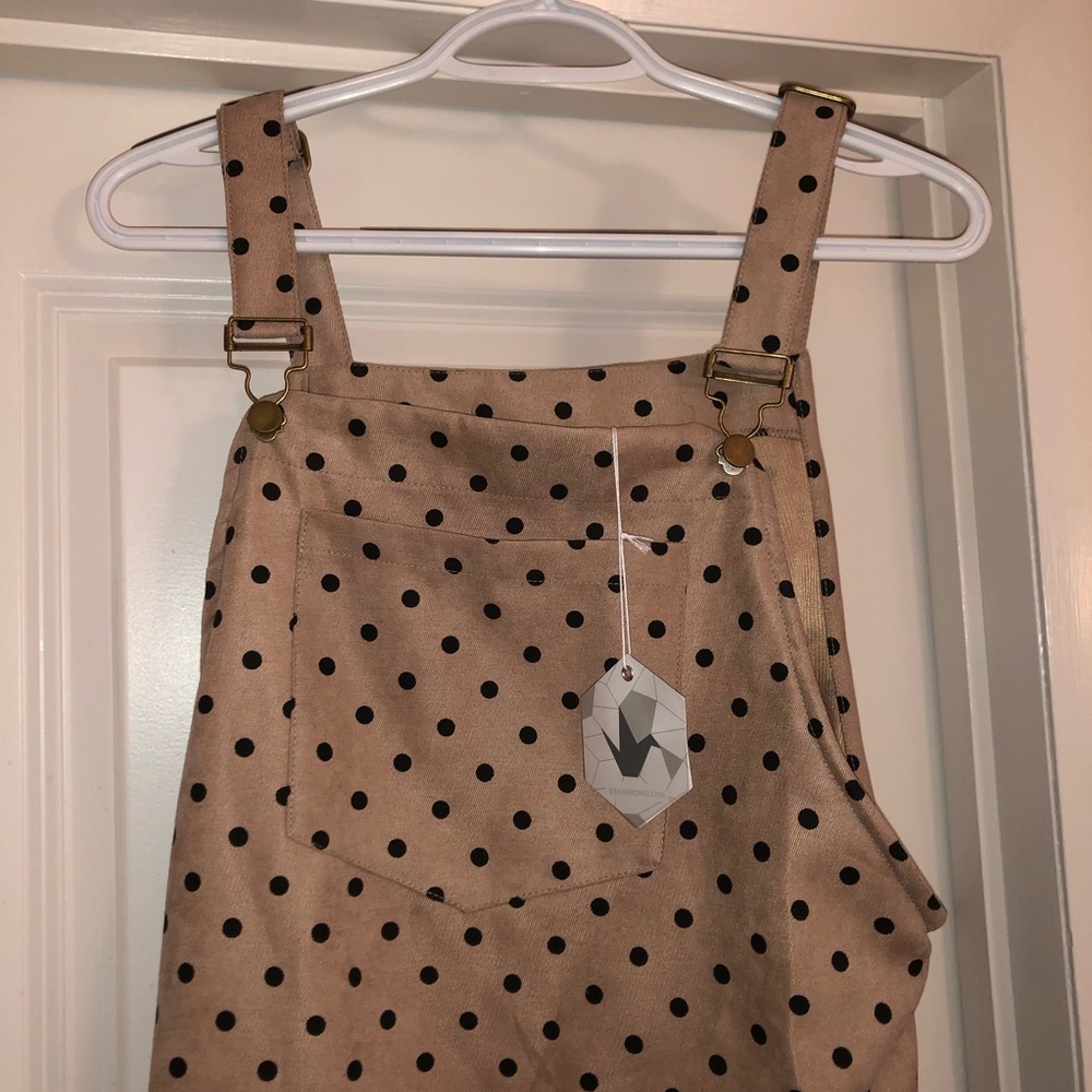 Vici Dolls Paper Crane Polka Dotted Overall Dress - Picture 2 of 4